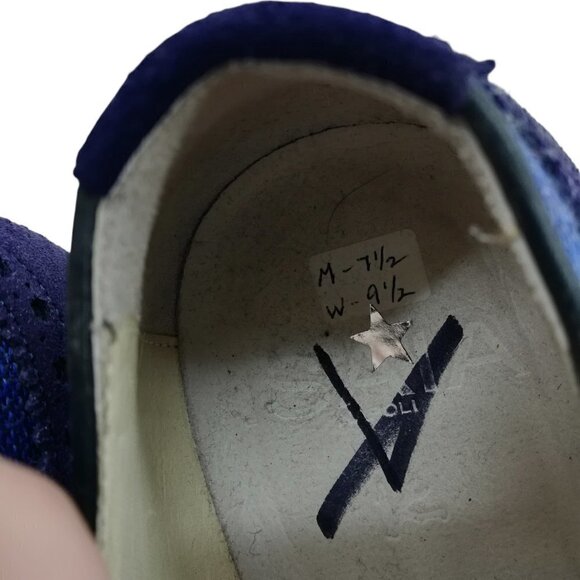 Isaia Napoli Blue Suede Brogues Oxford Loafers Size 6.5 US Mens 7.5 Womens 9.5 - Picture 10 of 13